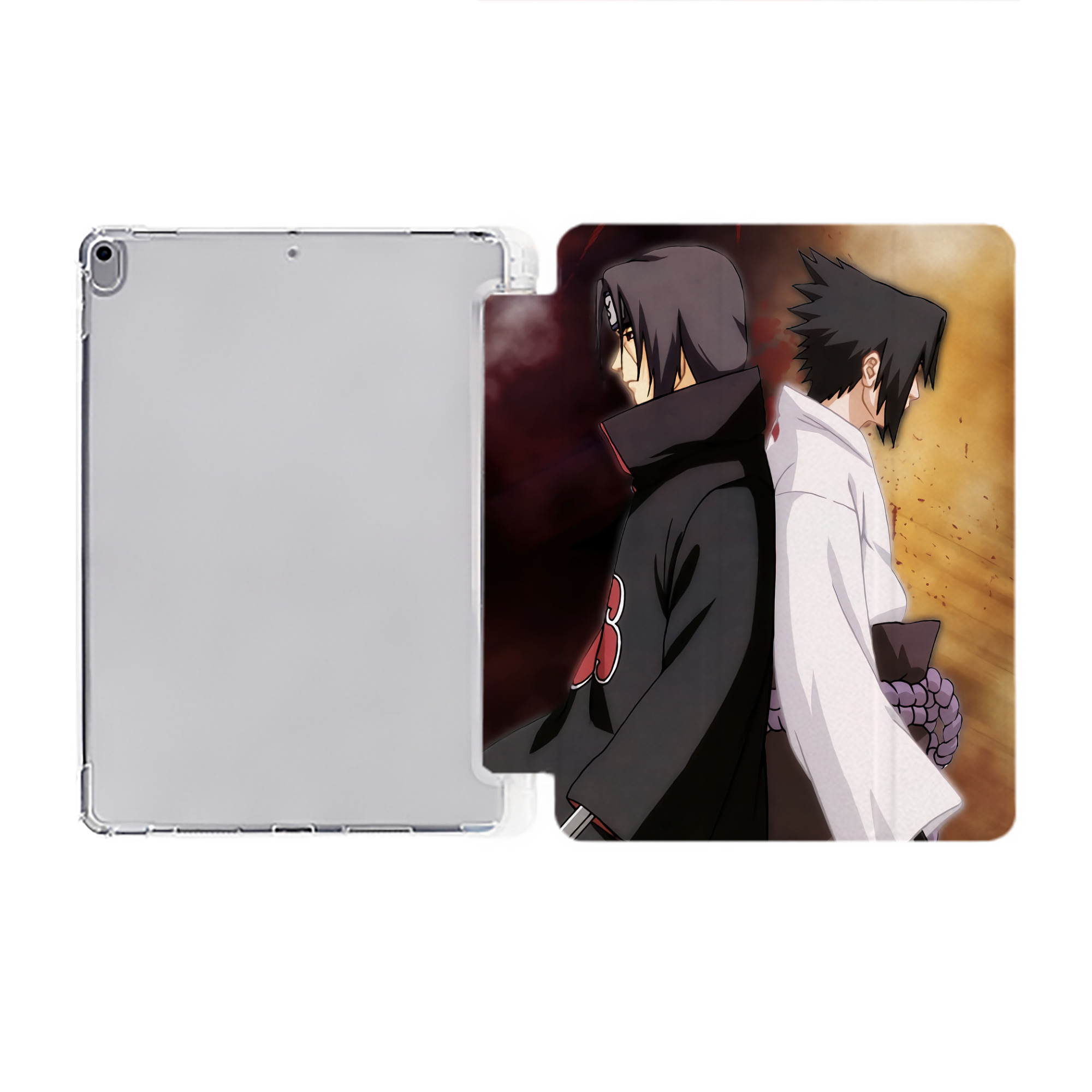 （画像用） NARUTO -ナルト- NARUTO -ナルト- 疾風伝 IPad ケース ペン収納付き 三つ折りスタンド PUレザー×シリコン 対応機種9.5/10.5/10.9インチ